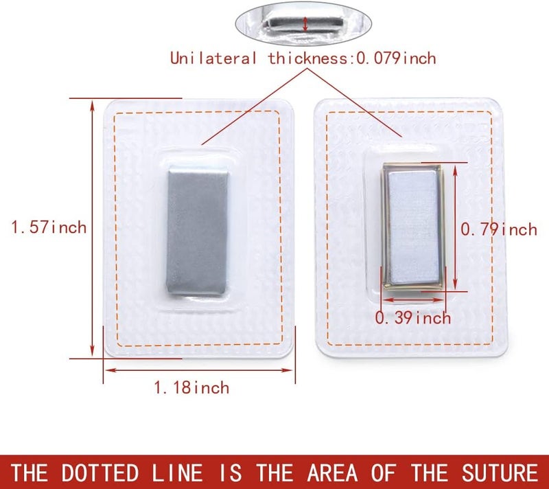 SEMINI Hidden Sew Magnetic Snap Invisible Hidden Sew in PVC Hidden Purse Closure for Fastener Handbag Cloth Clasp DIY Craft Sewing Tools - Image 3